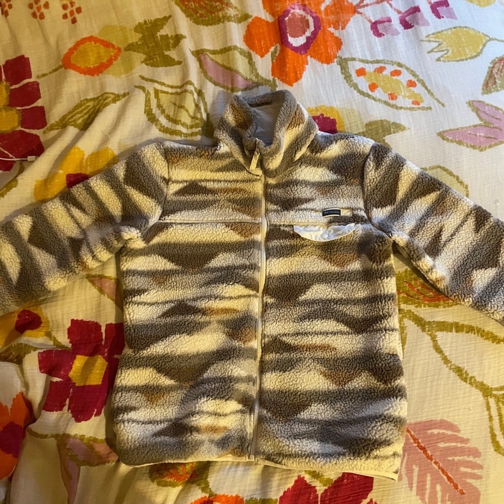 Columbia Zip Up Patterned Fleece
